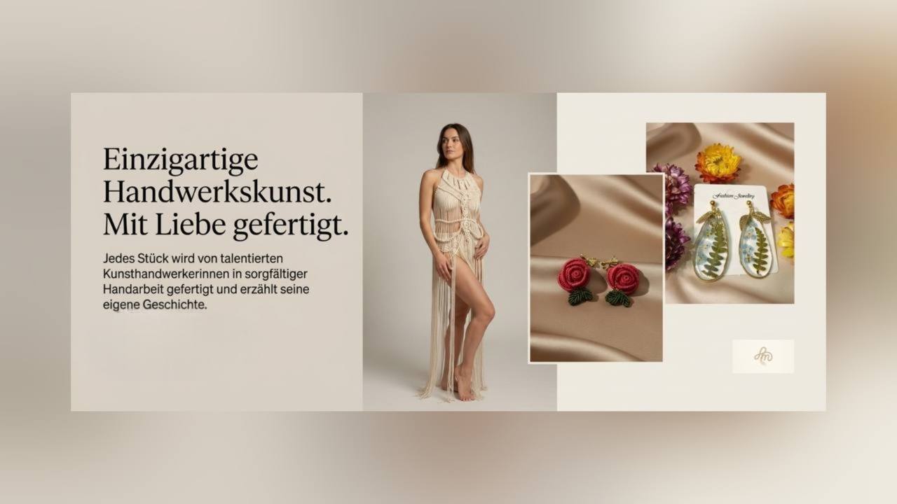 Handgefertigte Unikate: Makramee-Mode, exklusive Taschen, Wohnaccessoires und individueller Schmuck aus liebevoller Handarbeit.